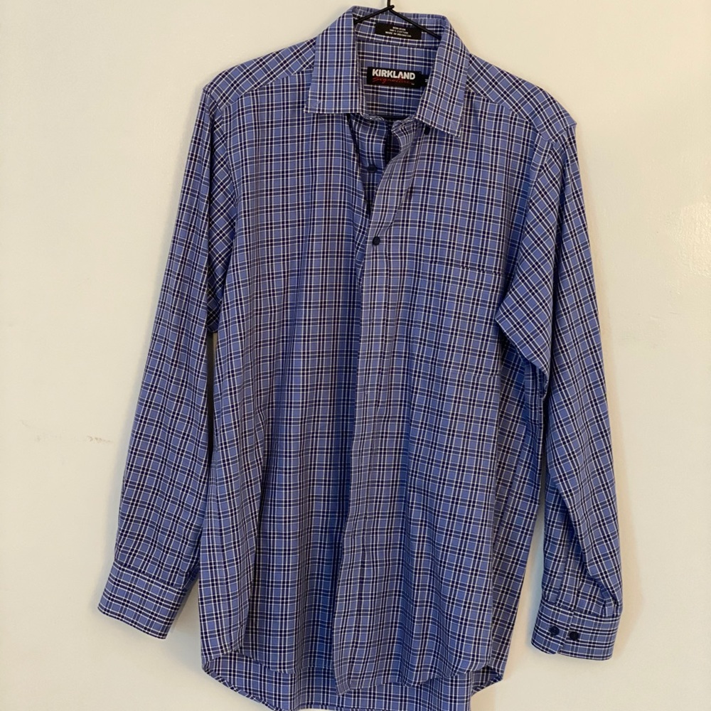 Kirkland Blue Plaid Button Down
